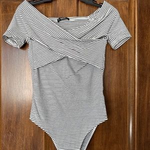 Striped bodysuit